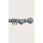Laura Ashley 35mm Ribbed Ball Pole Dark Slate 3