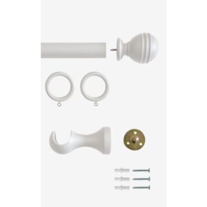 Laura Ashley 35mm Ribbed Ball Pole Pale Dove Grey 1 1
