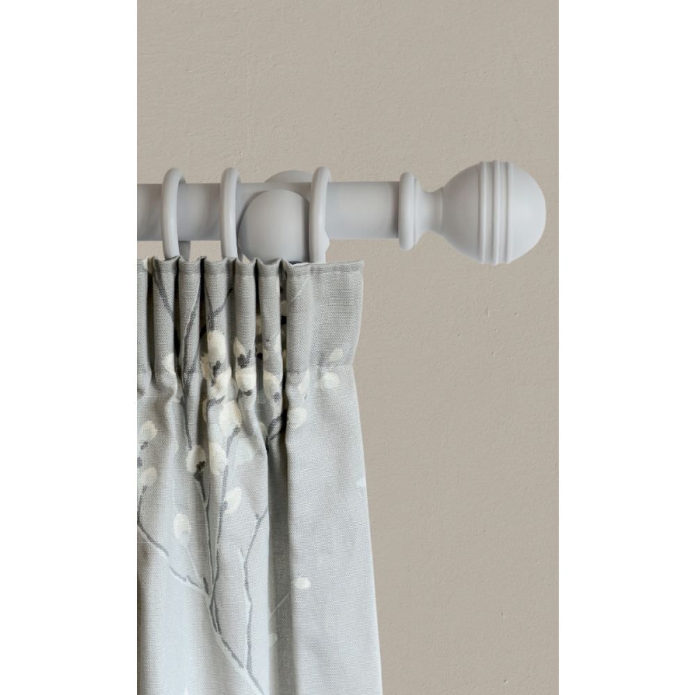 Laura Ashley 35mm Ribbed Ball Pole Pale Dove Grey 2 1