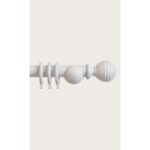 Laura Ashley 35mm Ribbed Ball Pole Pale Dove Grey 3