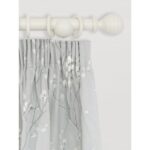 Laura Ashley 35mm Ribbed Ball Pole Soft Natural 2 1