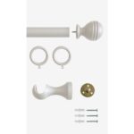 Laura Ashley 35mm Ribbed Ball Pole Steel 1 1