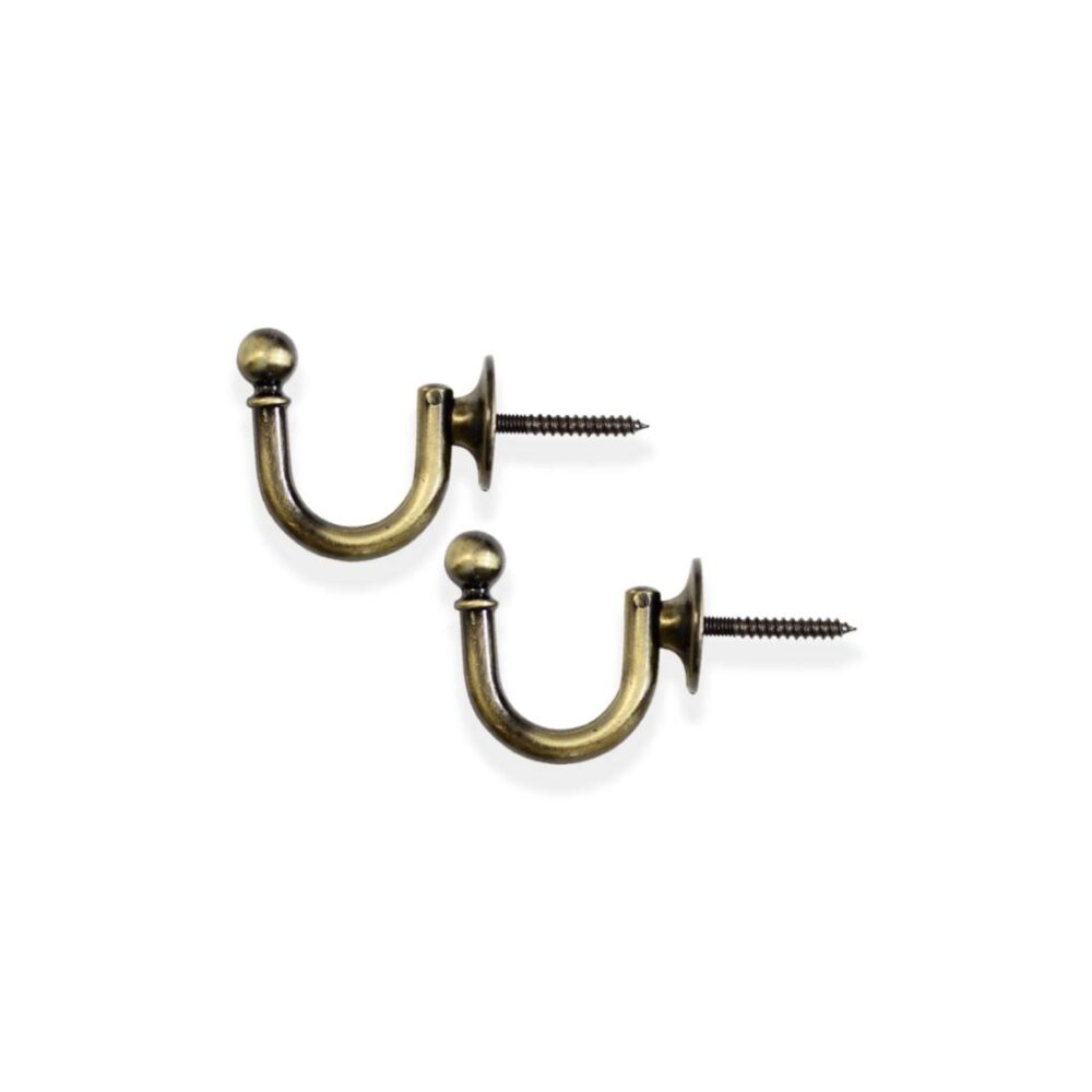 Laura Ashley Classic Tieback Hook Antique Brass 3