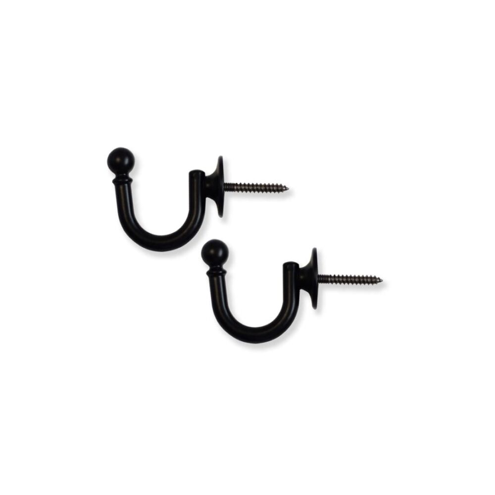Laura Ashley Classic Tieback Hook Black 2