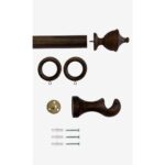 Laura Ashley Haywood Poles 35mm dark chestnut 2 1