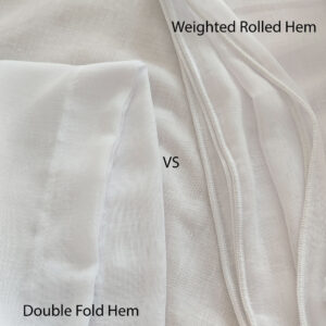 weighted rolled hem vs double fold hem 1