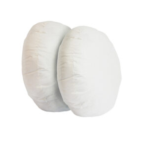 Feather Filled Round Cushion Angle x2 scaled