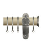 Renaissance Accents 35mm 50mm Cotton Cream Lux Pole Titanium Fynn Endcap