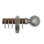 Renaissance Accents 35mm 50mm Dark Oak Luxury Pole Titanium Ball