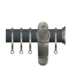 Renaissance Accents 35mm Slate Grey Lux Pole Titanium Fynn Endcap 1