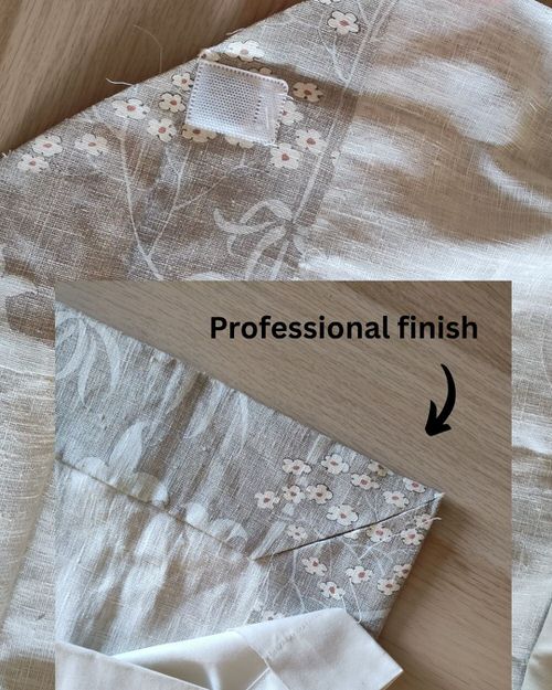 Curtain Shortening with Lead Weights for a Neat Finish Curtain shortening with professional finish and added lead weights for neat bottom hem