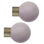 Strand 35mm Heather Painted Ball Finial Burnished Brass
