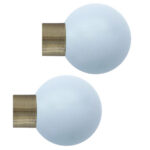 h6047f sky bb Strand 35mm Sky Painted Ball Finial Burnished Brass