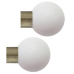 h6047f sto bb Strand 35mm Stone Painted Ball Finial Burnished Brass