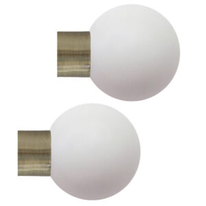 h6047f sto bb Strand 35mm Stone Painted Ball Finial Burnished Brass